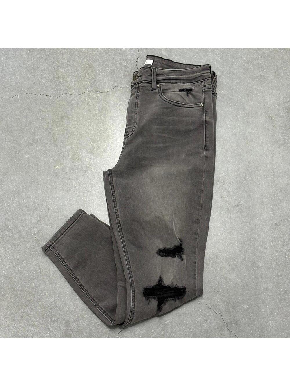 EUNINA High Rise Skinny Crop Black Jeans